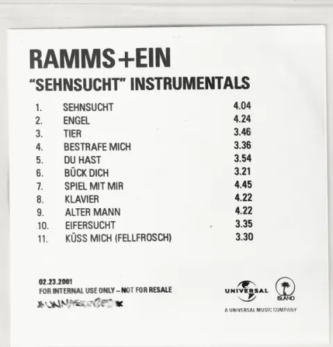 Rammstein / Sehnsucht (Instrumentals)