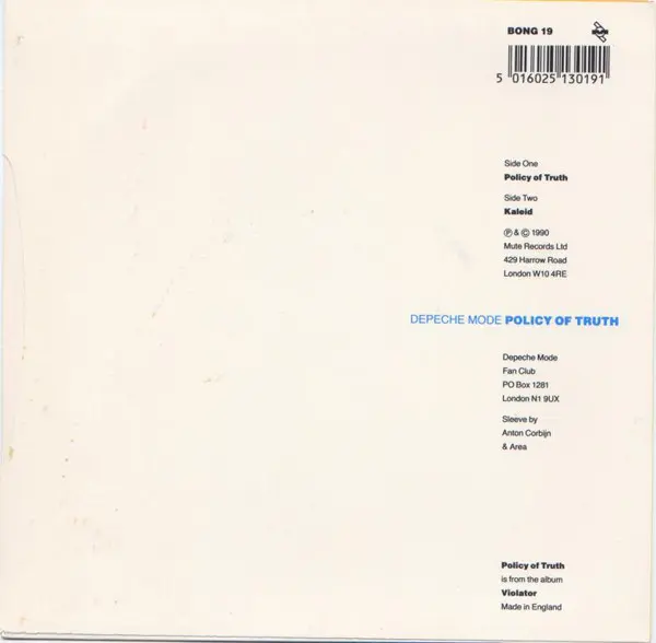 Depeche Mode - Policy Of Truth 1990